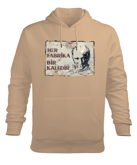 Tisho - ATATÜRK KAPŞONLU Erkek Kapüşonlu Hoodie Sweatshirt