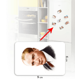 Atatürk Kişiye Özel Buzdolabı Magneti - Tisho