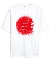 Atatürk Ne Mutlu Türk üm Diyene OB Beyaz Oversize Unisex Tişört - Tisho