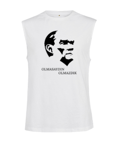 Atatürk- Olmasaydın Olmazdık Kesik Kol Unisex Tişört - Tisho