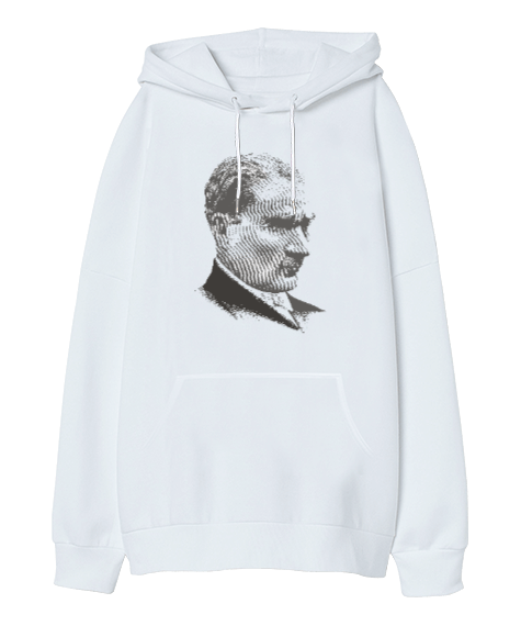 Tisho - Atatürk Oversize Unisex Kapüşonlu Sweatshirt