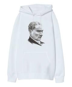 Atatürk Oversize Unisex Kapüşonlu Sweatshirt - Tisho