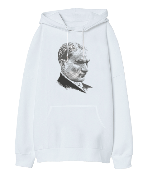 Tisho - Atatürk Oversize Unisex Kapüşonlu Sweatshirt