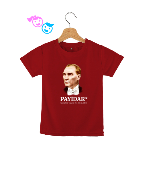 Tisho - Atatürk - Payidar - Sonsuza Kadar Yaşayacak Kırmızı Çocuk Unisex