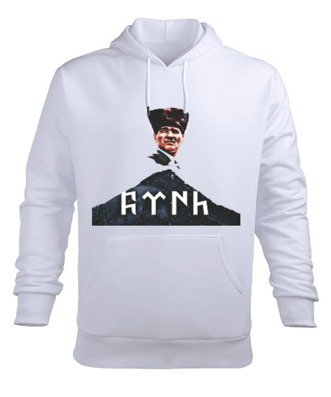 Tisho - ATATÜRK PORTRELİ SWEATSHİRT Erkek Kapüşonlu Hoodie Sweatshirt