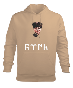 ATATÜRK PORTRELİ TÜRK YAZILI SWEATSHİRT Erkek Kapüşonlu Hoodie Sweatshirt - Tisho