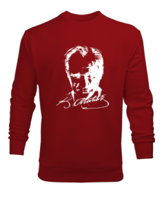 Atatürk portresi ve imazası Erkek Sweatshirt - Tisho