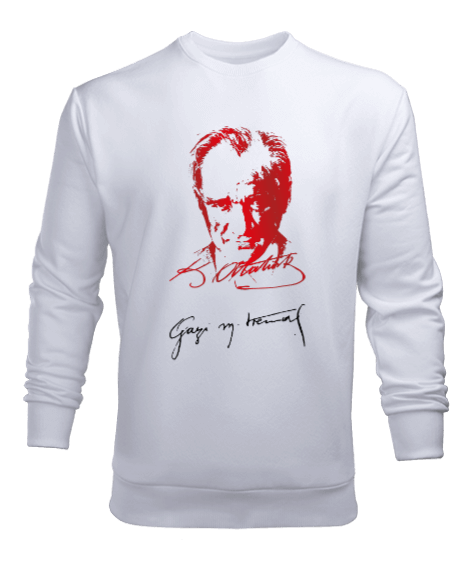 Tisho - Atatürk resimli erkek Erkek Sweatshirt