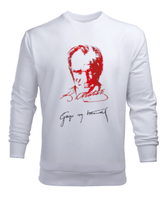 Atatürk resimli erkek Erkek Sweatshirt - Tisho