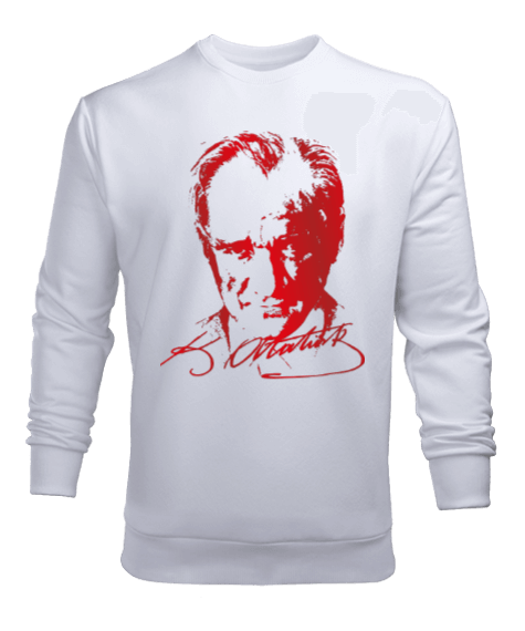 Tisho - Atatürk resimli sweatişört Erkek Sweatshirt