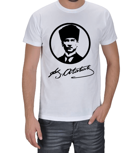 Tisho - Atatürk Silüeti ve İmzası Erkek Tişört