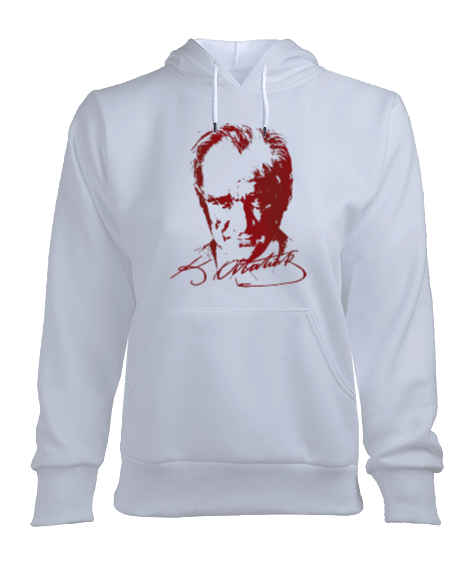 Tisho - Atatürk SweetShirt Kadın Kapşonlu Hoodie Sweatshirt