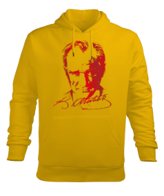 Tisho - Atatürk Tasarımı Erkek Kapüşonlu Hoodie Sweatshirt