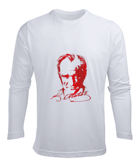 Tisho - Atatürk Tasarımlı Erkek Uzun Kol Yazlık Tişört