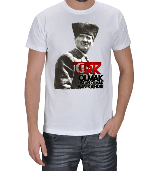 Atatürk Türk Olmak Erkek Tişört