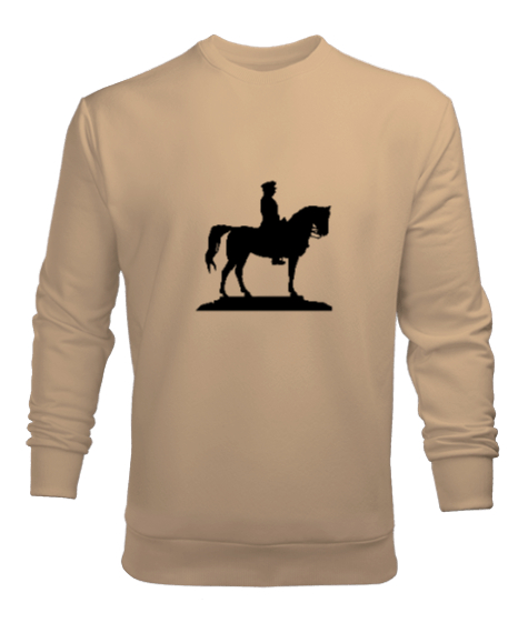 Tisho - Atatürk Türk ve Türkçülük Özel Tasarım Camel Erkek Sweatshirt