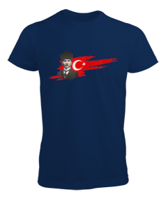 Tisho - Atatürk Türkiye Baskılı Lacivert Erkek Tişört