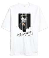 Atatürk U8 Beyaz Oversize Unisex Tişört - Tisho