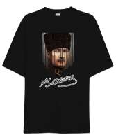 Atatürk UB5 Siyah Oversize Unisex Tişört - Tisho