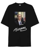 Atatürk UB6 Siyah Oversize Unisex Tişört - Tisho