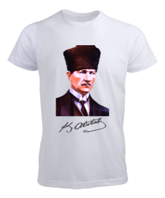 Tisho - Atatürk ve İmza - Mustafa Kemal Atatürk Erkek Tişört