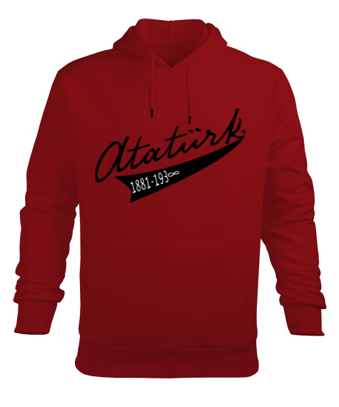 Atatürk yazılı Erkek Kapüşonlu Hoodie Sweatshirt - Tisho