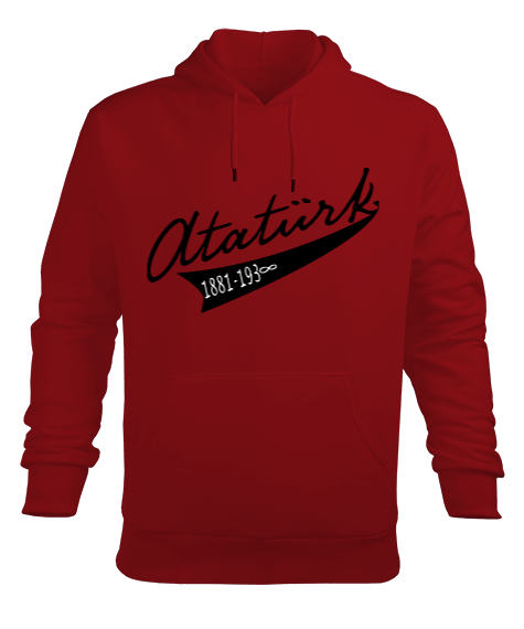 Tisho - Atatürk yazılı Erkek Kapüşonlu Hoodie Sweatshirt