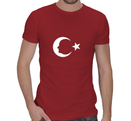 Tisho - AtaTürkiye Kırmızı Erkek Regular Kesim Tişört