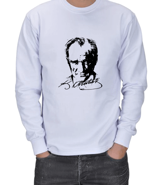 Tisho - Atatürklü ve imzalı ERKEK SWEATSHIRT