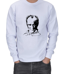 Atatürklü ve imzalı ERKEK SWEATSHIRT - Tisho