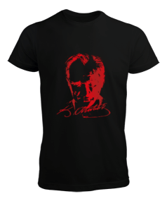 Atatürklü ve İmzalı Erkek Tişört Erkek Tişört - Tisho