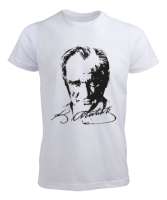 Atatürk,Türkiye. Beyaz Erkek Tişört - Tisho