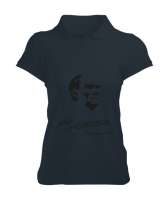 Atatürk,Türkiye. Füme Kadın Polo Yaka Tişört - Tisho