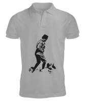 Atatürk,Türkiye. Gri Erkek Kısa Kol Polo Yaka - Tisho