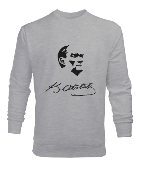 Tisho - Atatürk,Türkiye. Gri Erkek Sweatshirt