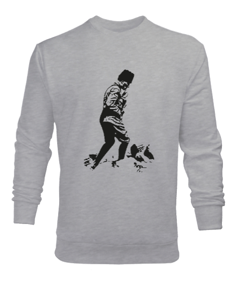 Tisho - Atatürk,Türkiye. Gri Erkek Sweatshirt