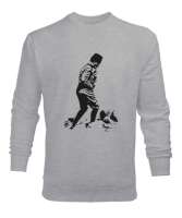 Atatürk,Türkiye. Gri Erkek Sweatshirt - Tisho