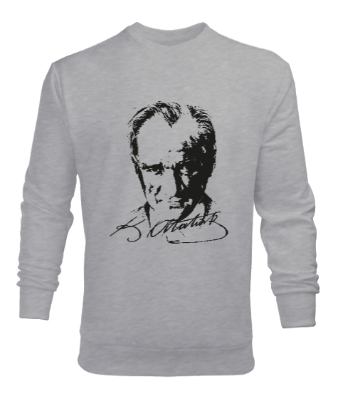 Tisho - Atatürk,Türkiye. Gri Erkek Sweatshirt