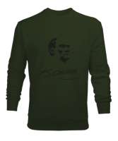 Atatürk,Türkiye. Haki Yeşili Erkek Sweatshirt - Tisho