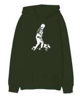 Atatürk,Türkiye. Haki Yeşili Oversize Unisex Kapüşonlu Sweatshirt - Tisho