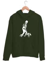 Atatürk,Türkiye. Haki Yeşili Unisex Kapşonlu Sweatshirt - Tisho