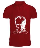 Atatürk,Türkiye. Kırmızı Erkek Kısa Kol Polo Yaka - Tisho