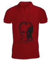 Atatürk,Türkiye. Kırmızı Erkek Kısa Kol Polo Yaka - Tisho