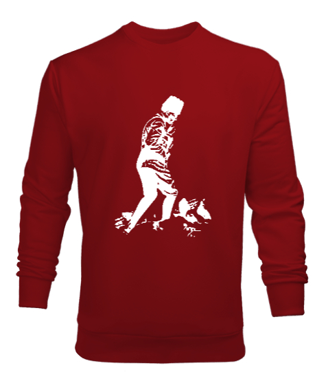 Tisho - Atatürk,Türkiye. Kırmızı Erkek Sweatshirt