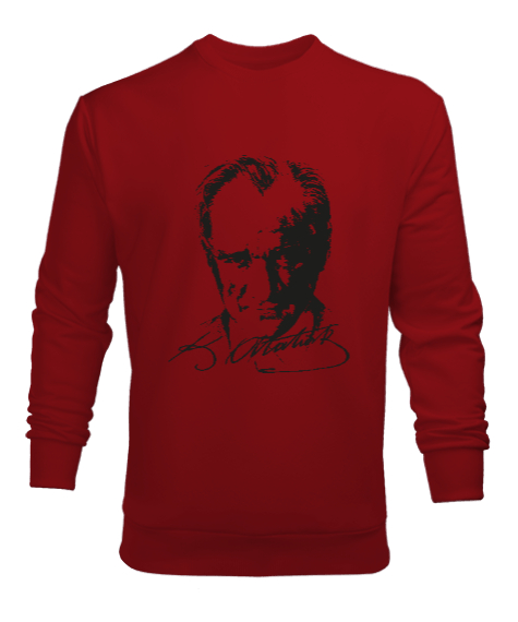Tisho - Atatürk,Türkiye. Kırmızı Erkek Sweatshirt