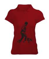 Atatürk,Türkiye. Kırmızı Kadın Polo Yaka Tişört - Tisho