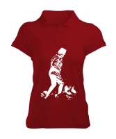 Atatürk,Türkiye. Kırmızı Kadın Polo Yaka Tişört - Tisho