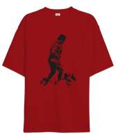 Atatürk,Türkiye. Kırmızı Oversize Unisex Tişört - Tisho