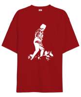 Atatürk,Türkiye. Kırmızı Oversize Unisex Tişört - Tisho