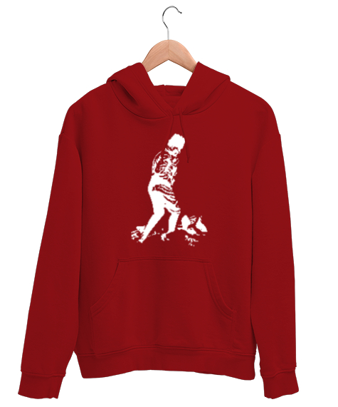 Atatürk,Türkiye. Kırmızı Unisex Kapşonlu Sweatshirt - Tisho